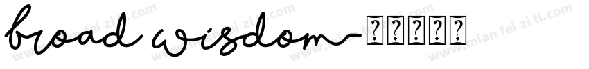 broad wisdom字体转换